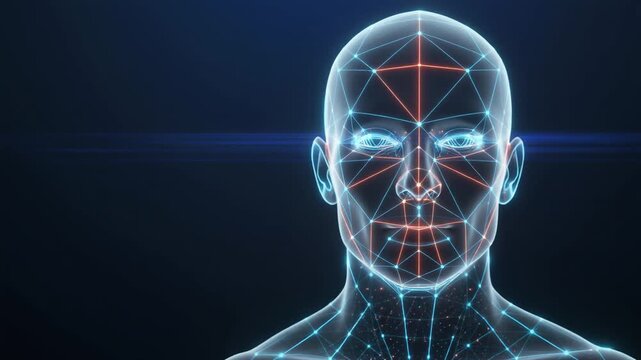 Biometric Face Recognition Scanner Digital Interface