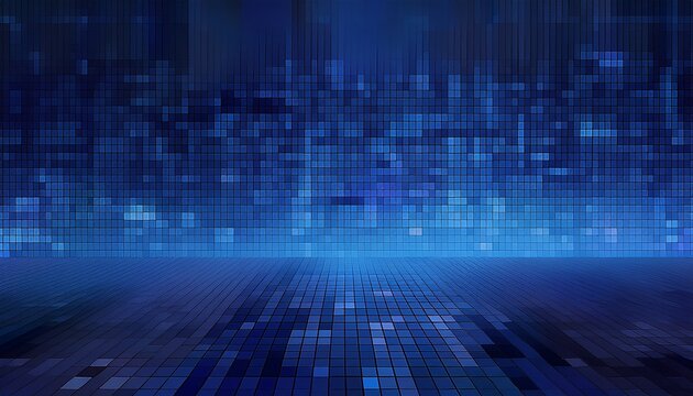 captivating dark blue mosaic pixel background design