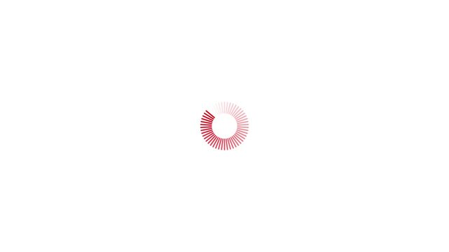Pink donut shape, gradient ring, abstract symbol, colorful icon