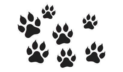 Fototapeta premium Paw Print Vector Animal PatternPaw Print Vector Animal Pattern
