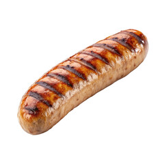 Grilled sausage isolated, barbecue food ingredient resource for restaurant menus catering promotions packaging branding outdoor cooking content and gourmet grill marketing © Anna