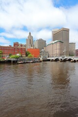 Obraz premium Skyline of Providence city, Rhode Island. Cityscape in New England region of the USA.