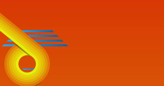 Retro 70s Background animation with Groovy 1970s art video. Minimalistic Vintage design, old-fashioned color artwork.