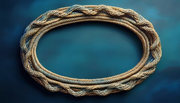 oval braided rope frames dance with ocean charm perfect for branding and maritime decor