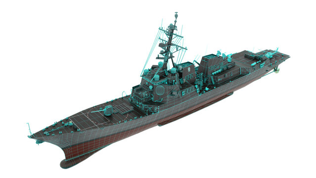 US Navy DDG Wirefram