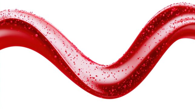 Red liquid with bubbles