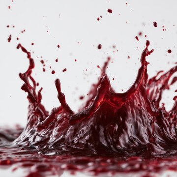 Red liquid splash