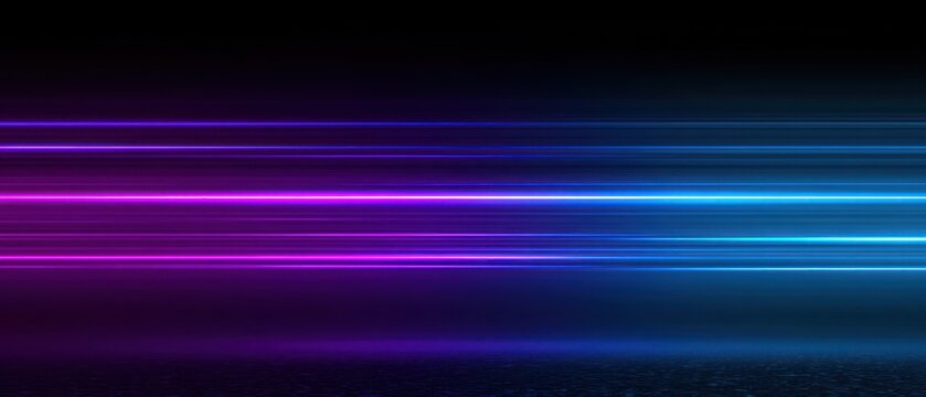 Abstract glowing neon light streaks background