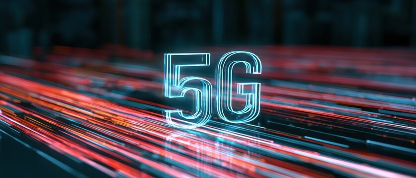 5 g technology abstract background