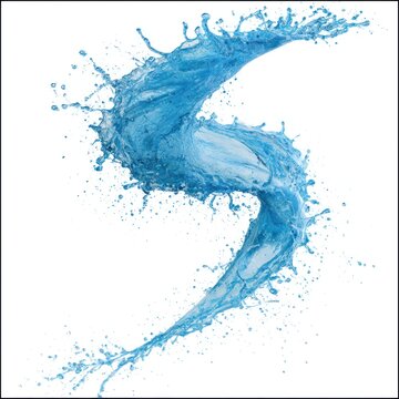 Abstract blue water splash