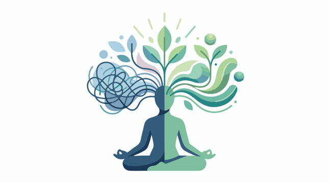 A person meditates with a tree growing out of their head (1)