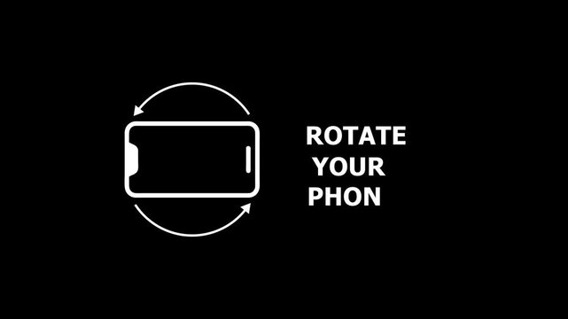 Rotate Your Phone Screen Animation.Turn you Smartphone and rotate device screen animation on transparent background with alpha channel in 4k video