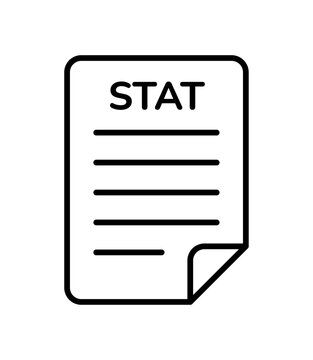 STAT Document Line Icon Vector Illustration