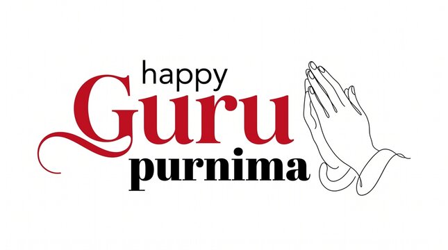 Happy Guru Purnima typography vector illustration, handwritten lettering text with yellow brush stroke background isolated on white background