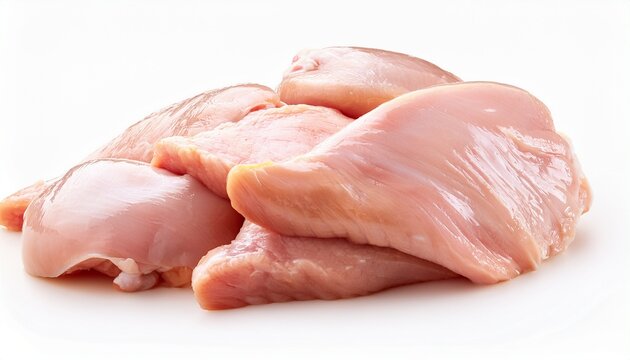 raw chicken meat isolated on white background file cut out