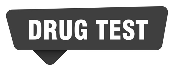 Obraz premium drug test black sign isolated on transpatent background. drug test sticker