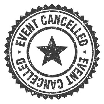 event cancelled black grunge round stamp. event cancelled stamp