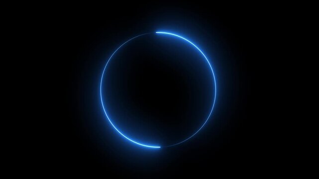 A glowing neon red circle emits radiant energy in a dark background, creating a futuristic, digital, and minimalist visual often seen in loading or progress 4k animations.