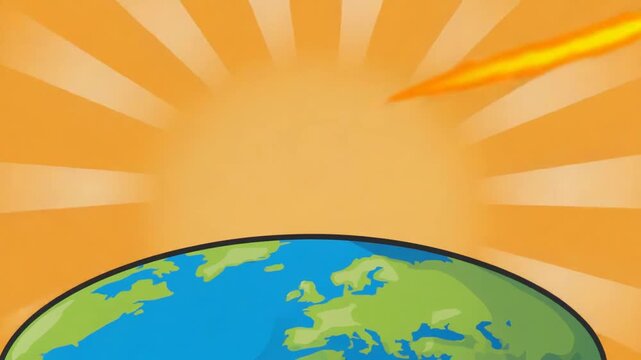 Cartoon-style animation of a nuclear bomb.