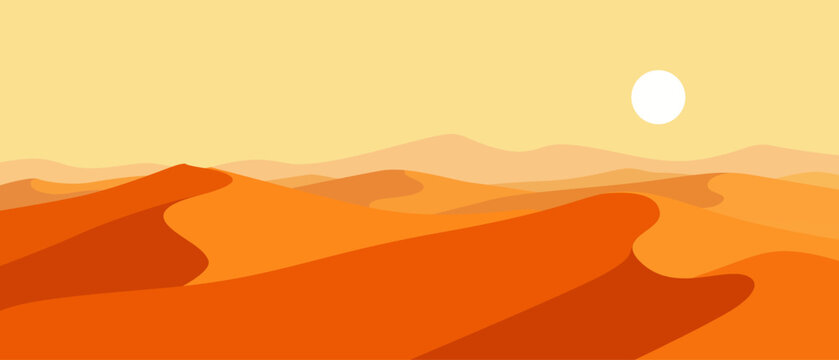 vector illustration of a desert landscape