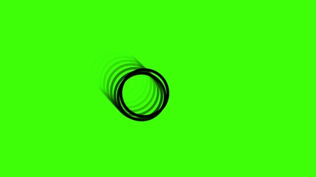 Animated sustainable ball bouncing loop with echo effect. 4k.
