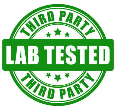 Third party lab tested rubber stamp