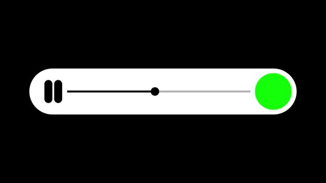 Audio voice message with play button animation on transparent background, 10 second audio voice message animated.