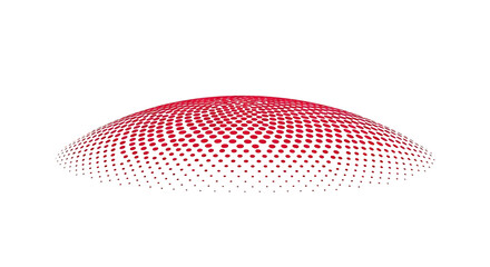 Abstract red halftone dome shape © Mamun