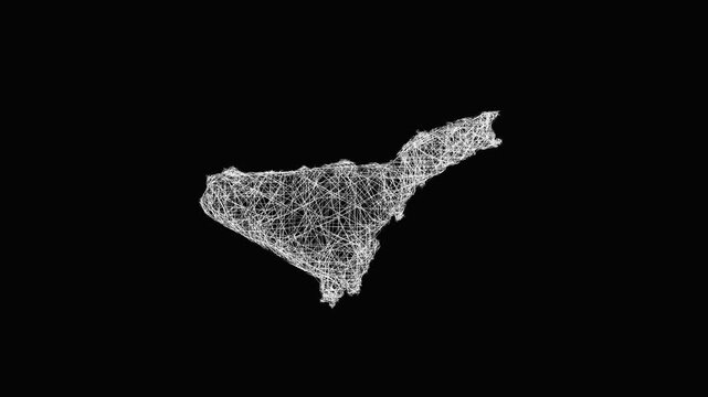 Sketch Assam outline map animation - smooth progressive reveal