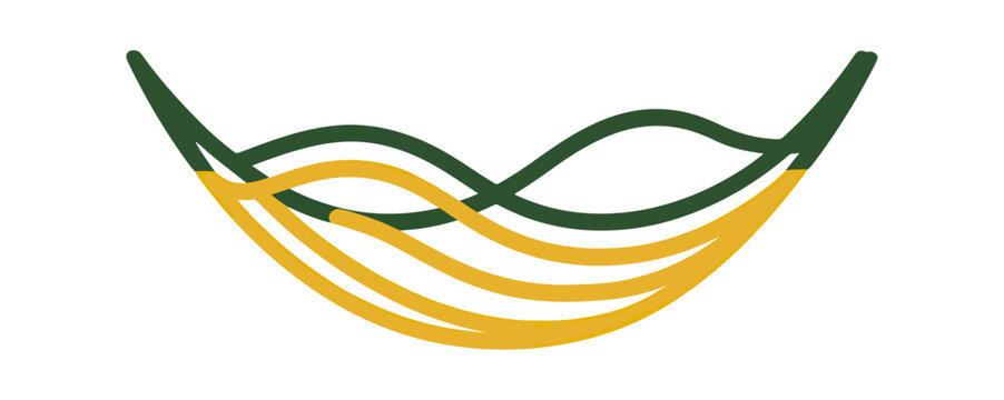 Abstract helping hands design in yellow and green