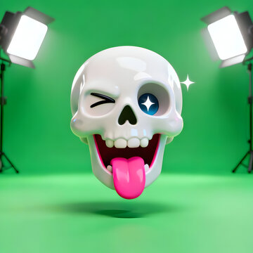 3d zombie skull