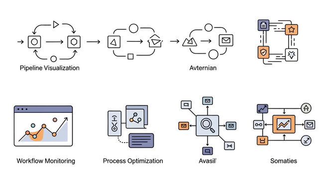 Business process optimization workflow diagram.