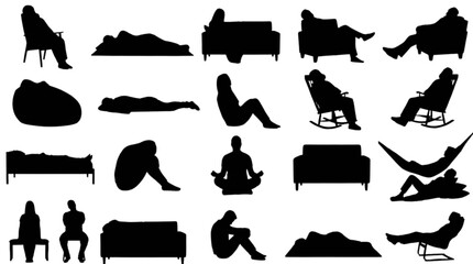 Black and white animal silhouette icons set isolated on transparent background, Vector © MdSomun