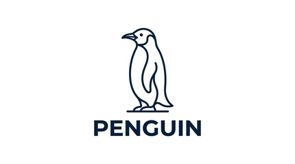 Obraz premium Minimalist Penguin Logo Design