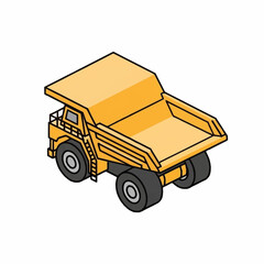 Large Yellow Mining Dump Truck Vehicle. © pras