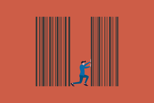 Business consumerism illustration. concept of , global capitalism, retail sales, financial market corporate consumer trap and market risk