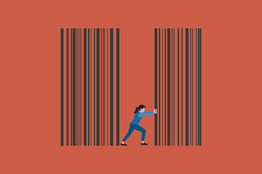 Business consumerism illustration. concept of , global capitalism, retail sales, financial market corporate consumer trap and market risk