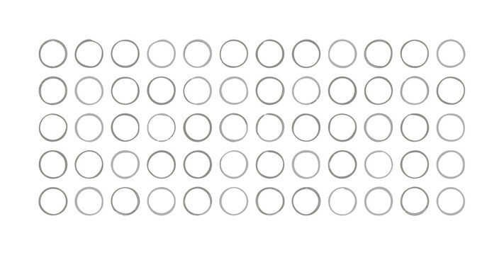 Abstract pattern of circles arranged in a grid formation