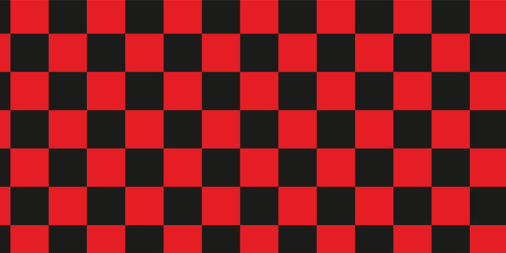 Vector. Seamless coarse red checkered vector plaid fabric pattern texture. Modified stripes consisting of crossed horizontal and vertical lines forming squares.modern ilustrasion,Eps.10