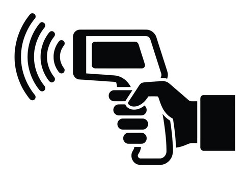 Infrared Thermometer Vector Illustration Device