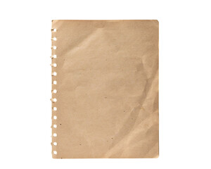 Vintage notebook paper with binder holes isolated on png transparent background isolated on a transparent background © PNG Studio 99