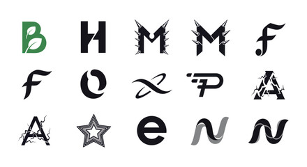 Obraz premium Collection of Unique Letter Logos and Symbols