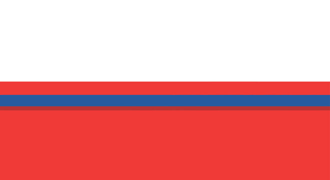 Minimalist presentation background template with solid red bottom block and sharp horizontal blue stripe