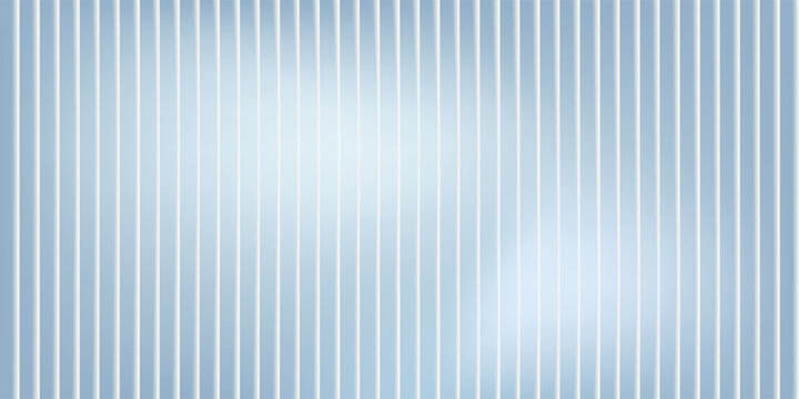 Soft glass ripple gradient in icy pale blue and lavender hues. Delicate reeded texture with frosted distortion effect and minimal vertical blur. Glass texture, vector illustration