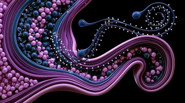 Cross-section of the female reproductive tract rendered as a medical diagram, magnetized sperm navigating a guided path toward fertilization, soft 3D anatomy, precision reproductive medicine theme.