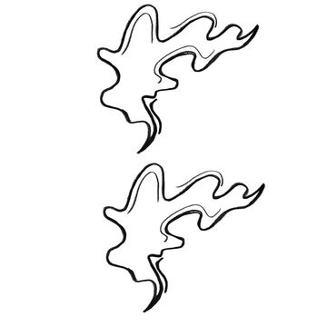 Abstract Fluid Organic Smoke Blobs Doodle Set