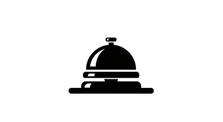 Fototapeta premium Concierge service bell icon isolated on white background