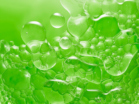 Bubbles again a green background 