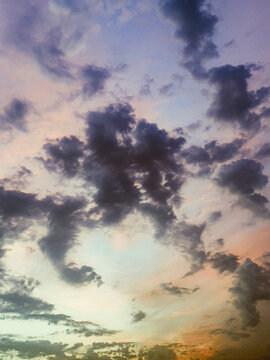 dramatic sky at sunset
