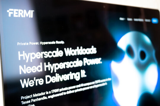 Mexico city, mexico, 05 26 2026, fermi hyperscale website displaying private power solutions